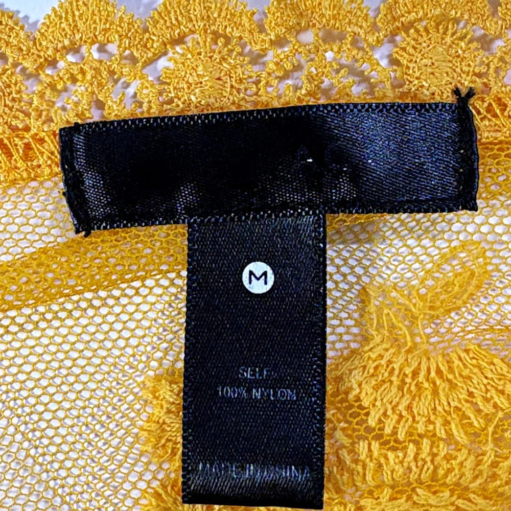 Aqua Sheer Lace Maxi Cardigan Boho Whimsigoth Coquette Festival‎ Yellow Women M